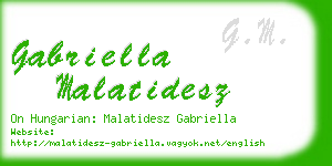 gabriella malatidesz business card